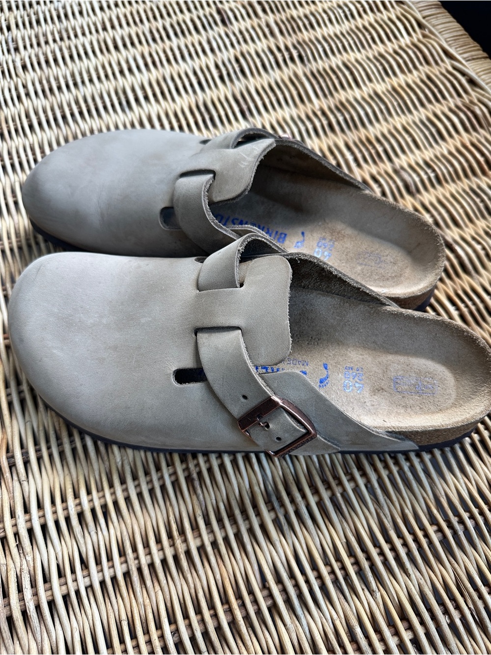 Birkenstock Oiled Leather Tobacco Bostons